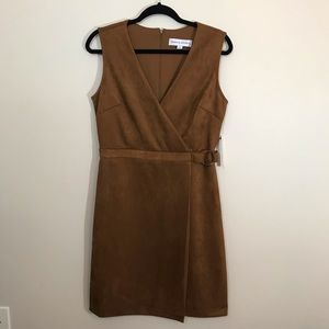 ❤️HP❤️ Emma & Michele brown faux suede dress 8 NWT